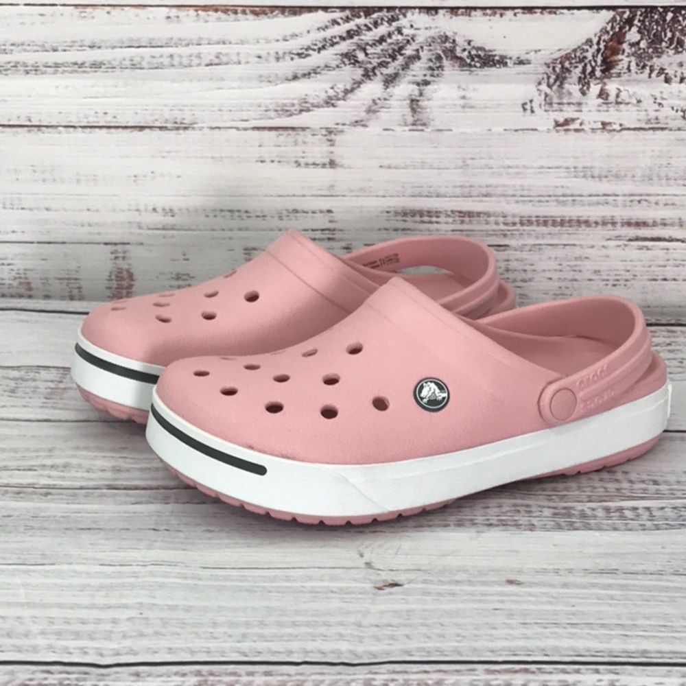 Pink women’s crocs size 8